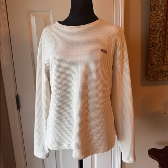 Women’s Fig Cream  Long Sleeve Waffle Thermal Top - Picture 4 of 12